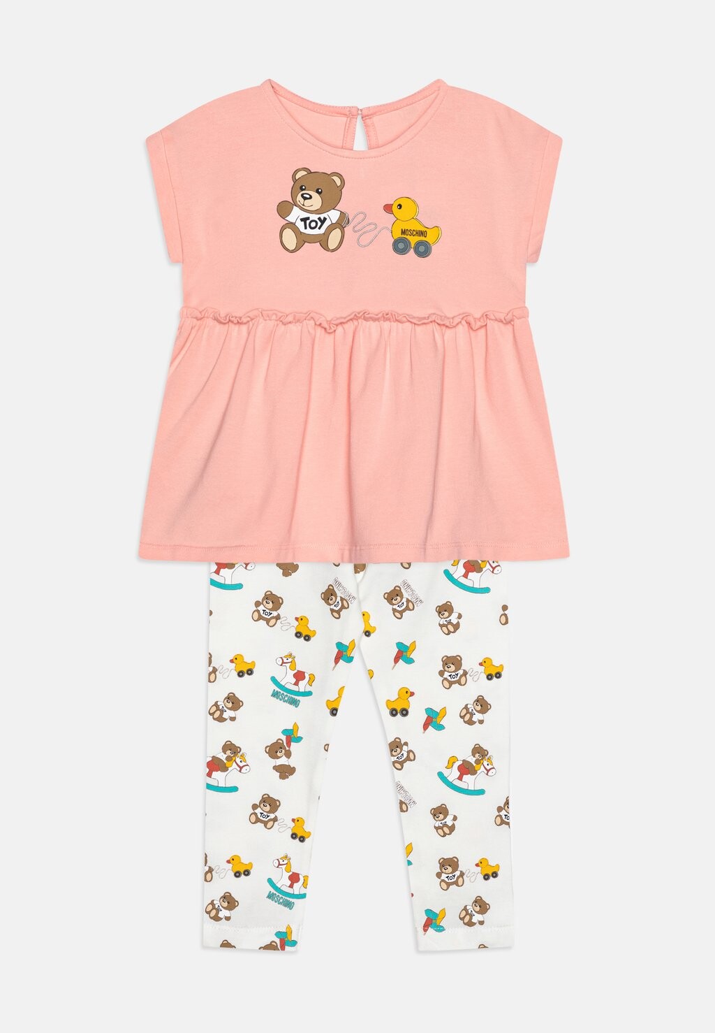 

Футболка с принтом BABY SET MOSCHINO, цвет off-white