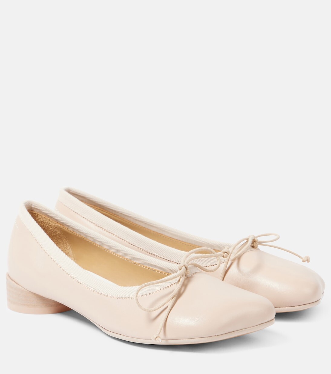 

Балетки с бантом Mm6 Maison Margiela, бежевый