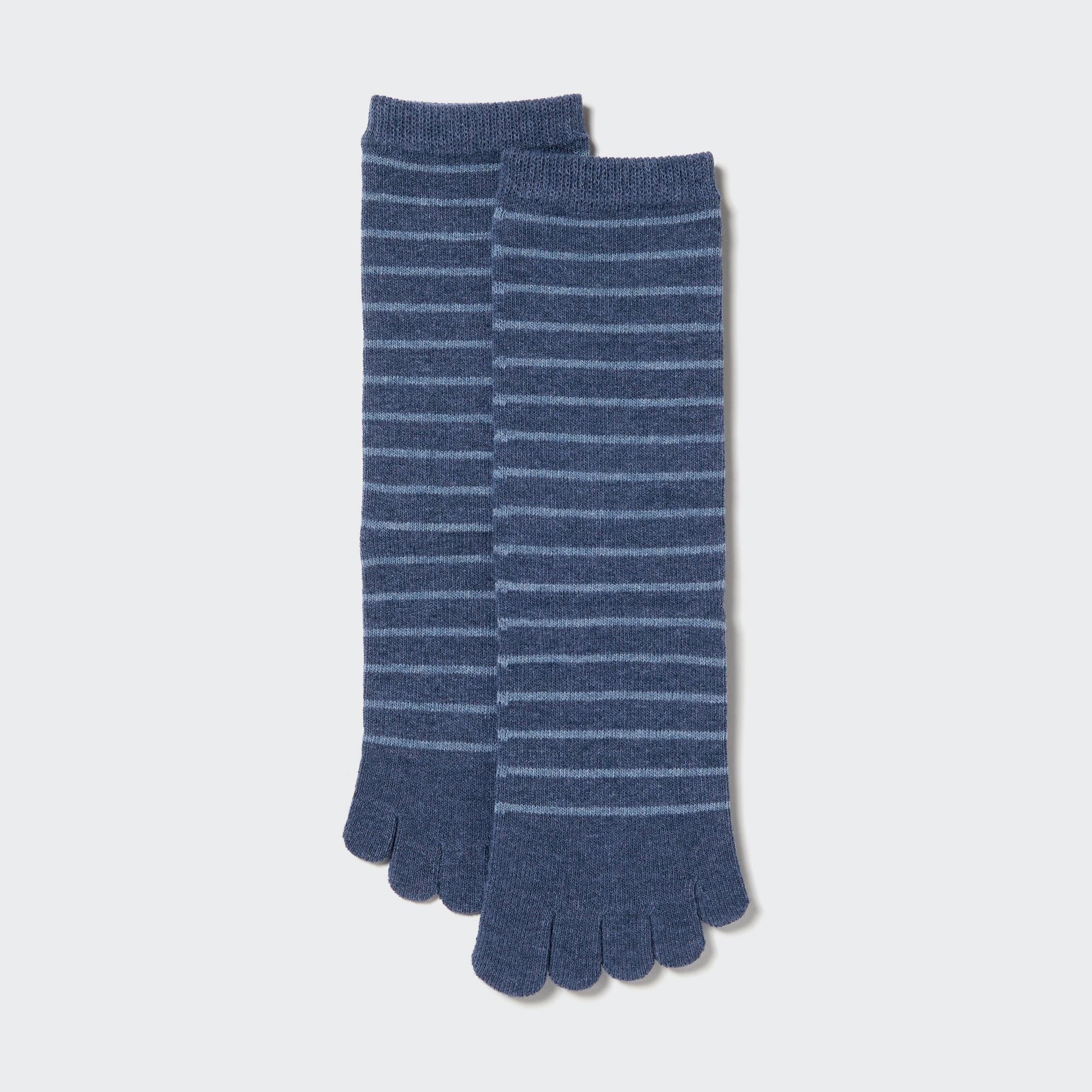 Носки Heattech (на палец) UNIQLO, синий шарф uniqlo heattech с узором синий