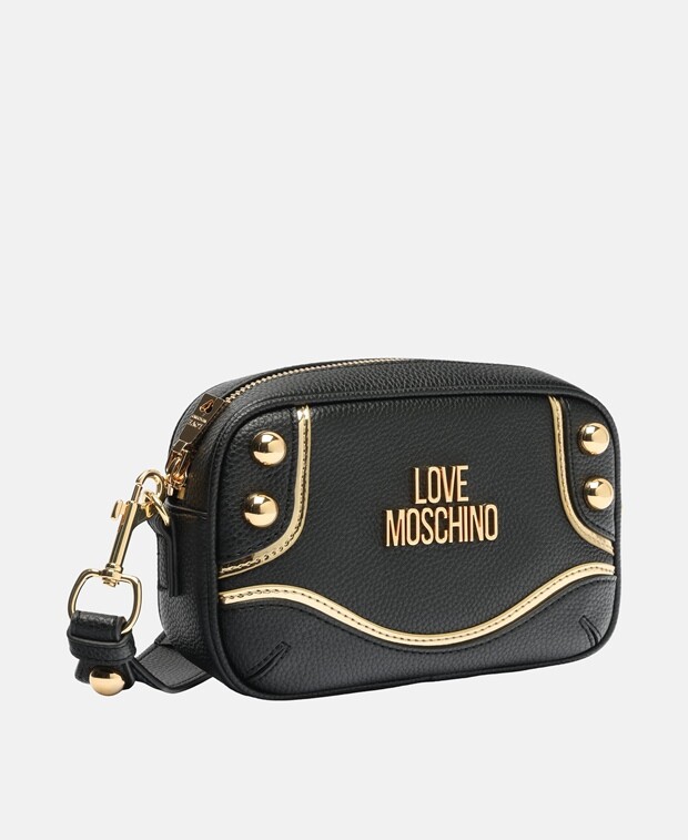 

Кожаная сумка через плечо Love Moschino, цвет Caviar Black