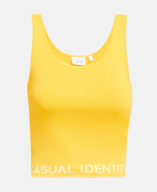 

Вязаный топ Comma, Casual Identity, желтый