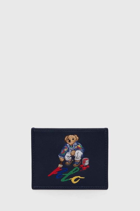 Кожаный футляр для карт Polo Ralph Lauren, темно-синий