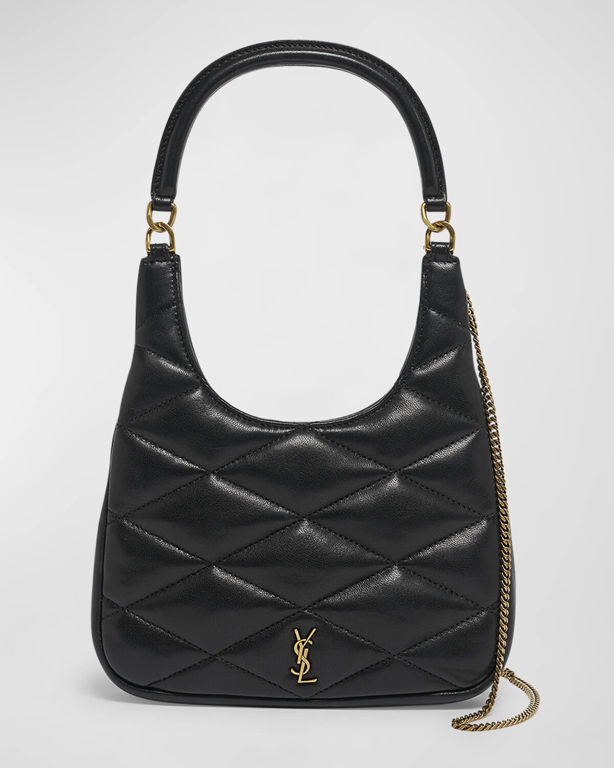 

Сумка-хобо Sade Mini YSL из стеганой кожи ягненка Saint Laurent, цвет Nero