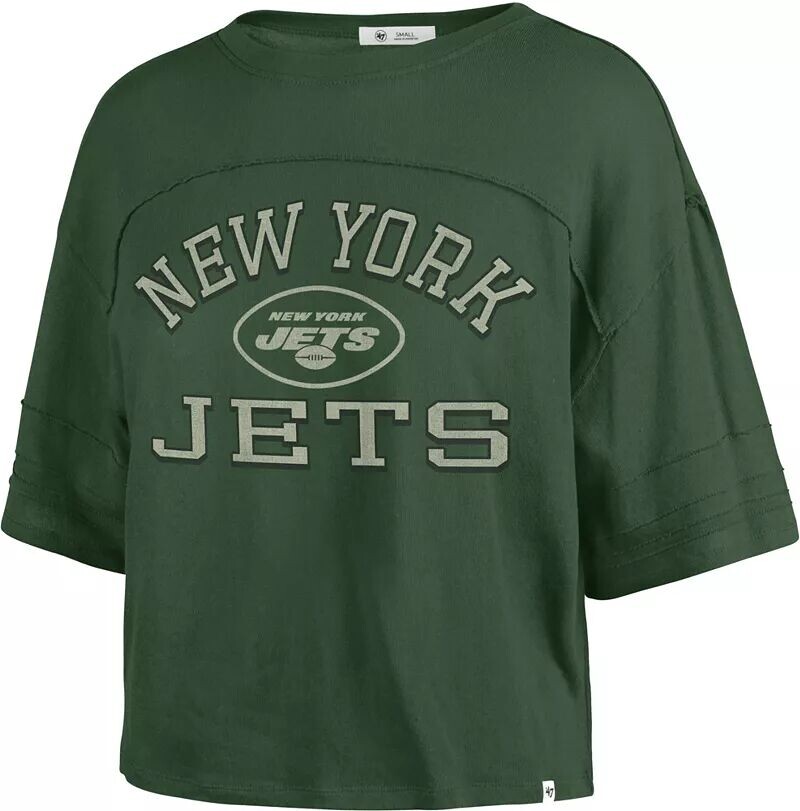 

Зеленая укороченная футболка с полумесяцем '47 New York Jets для женщин