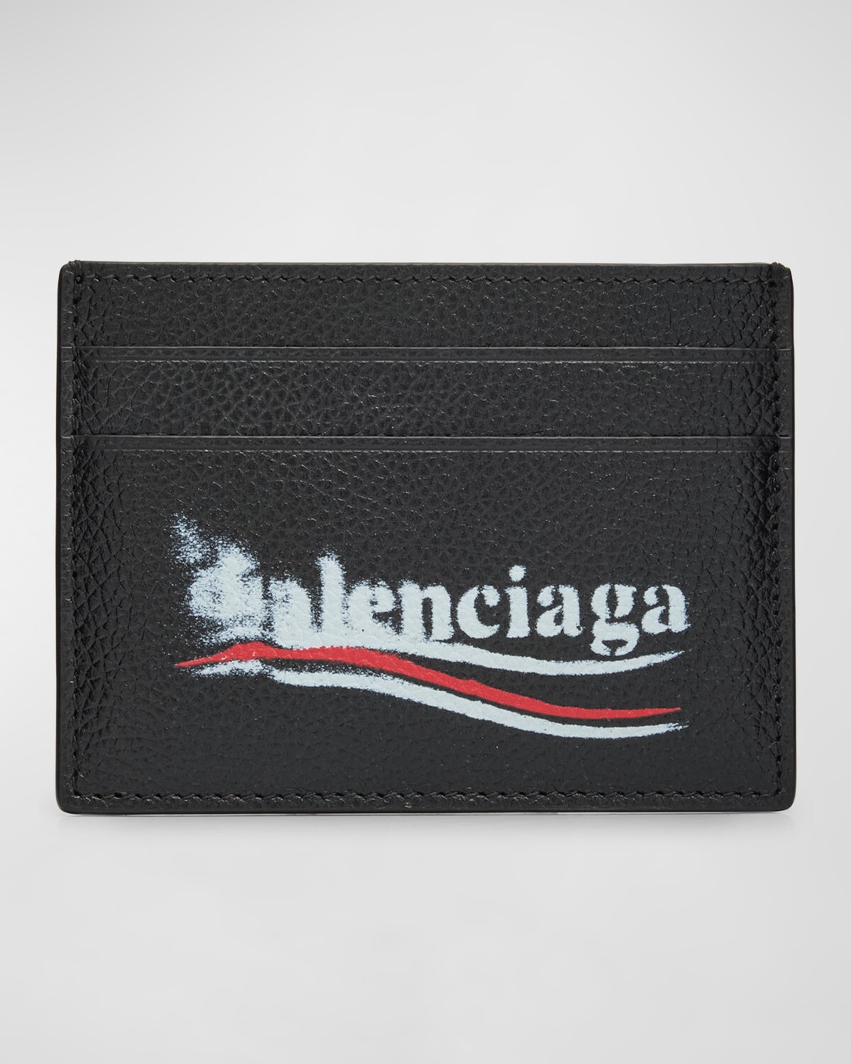 

Мужской кожаный визитница для денег Balenciaga, цвет 1000 Black