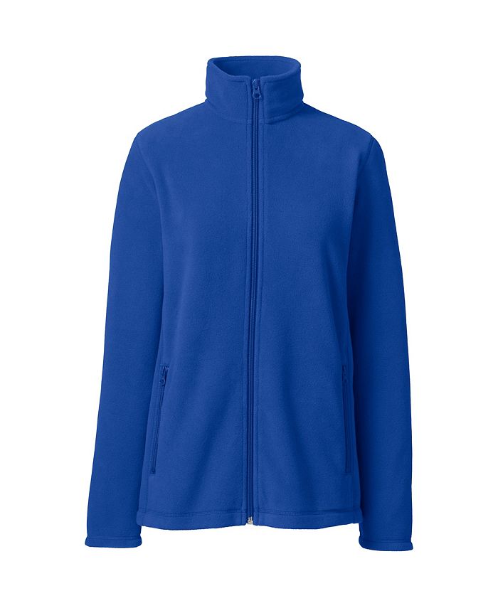 цена Женская флисовая куртка средней плотности с молнией во всю длину Lands' End, цвет Cobalt