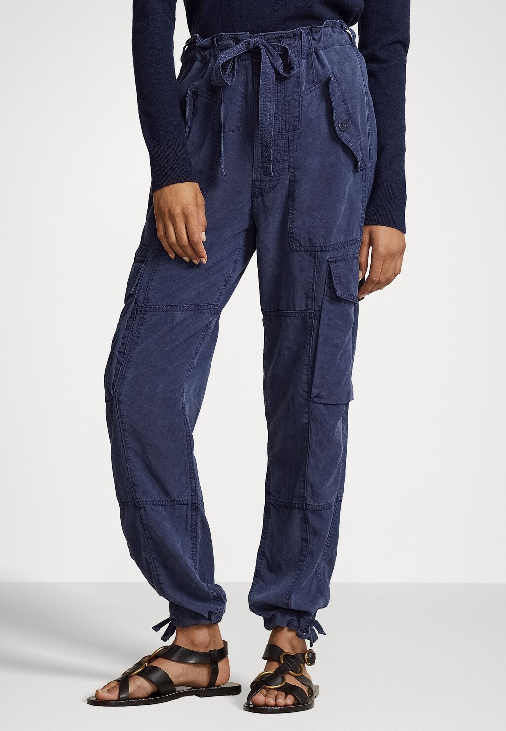 

Брюки карго Ankle Flat Front Polo Ralph Lauren, цвет newport navy