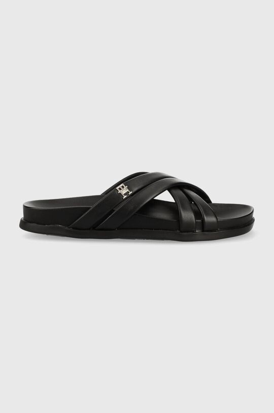 

Кожаные тапочки STRAP FEMININE SANDAL Tommy Hilfiger, черный