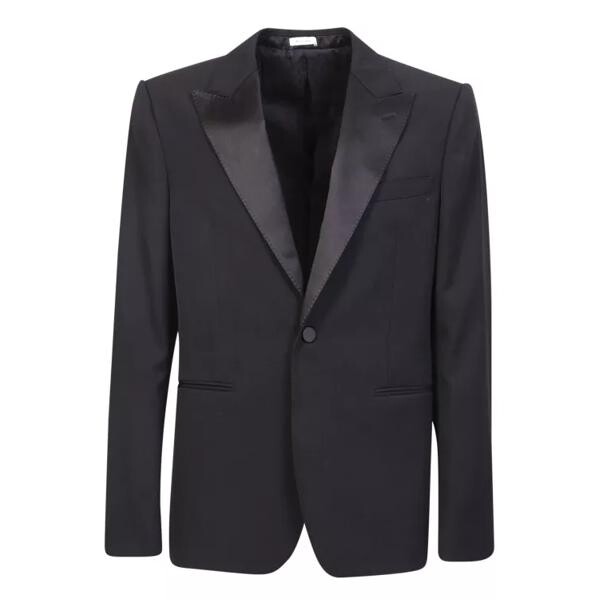 

Куртка black single-breasted tailored jacket Alexander Mcqueen, мультиколор