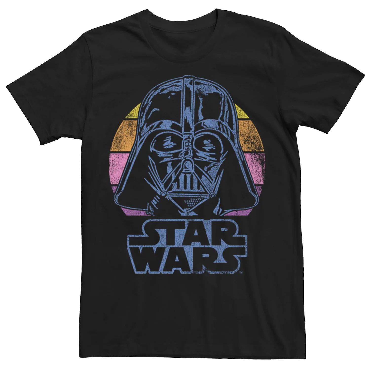 Мужская темная футболка с портретом Вейдера Star Wars