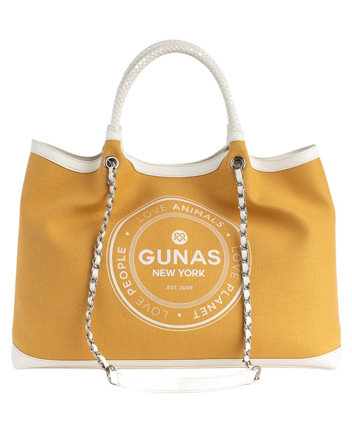 Набор из большой холщовой большой сумки и косметички Ruth, 2 предмета Gunas, желтый бейдер дэн