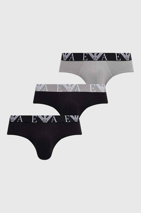 3 упаковки нижнего белья Emporio Armani Underwear, серый трусики с логотипом emporio armani underwear синий