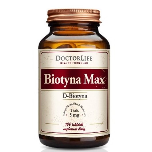 Doctor Life, Биотин Макс Д-Биотин 5 мг, 100 таблеток