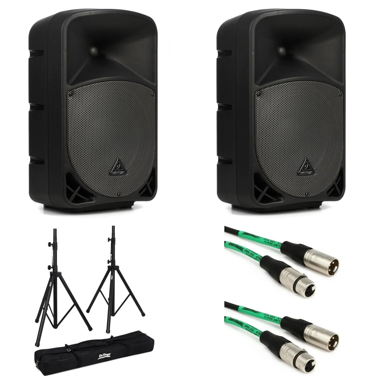 

Behringer Eurolive B110D 300 Вт 10-дюймовый активный динамик (пара) и комплект подставки
