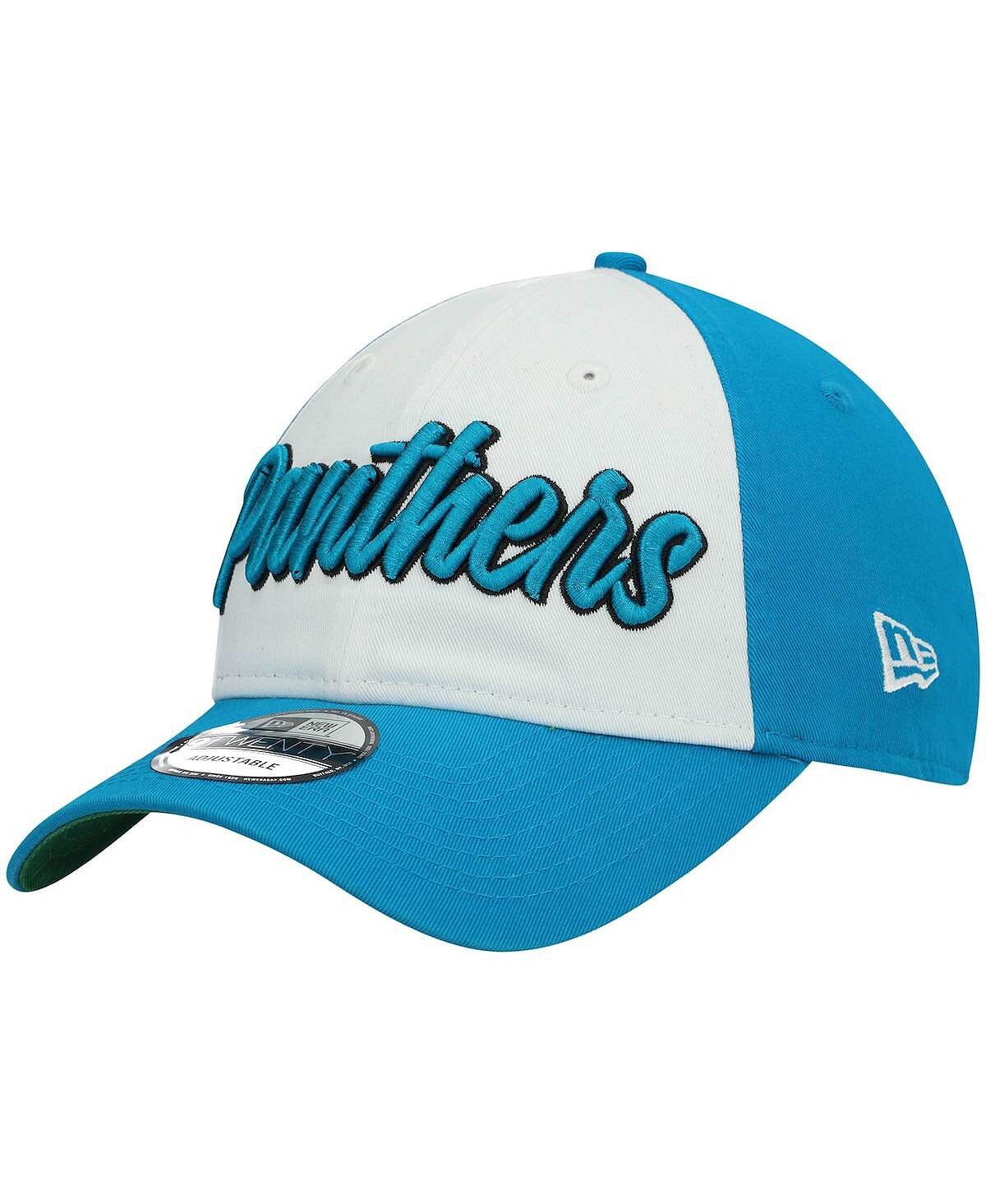 

Мужская регулируемая шляпа White Carolina Panthers Script 9Twenty New Era
