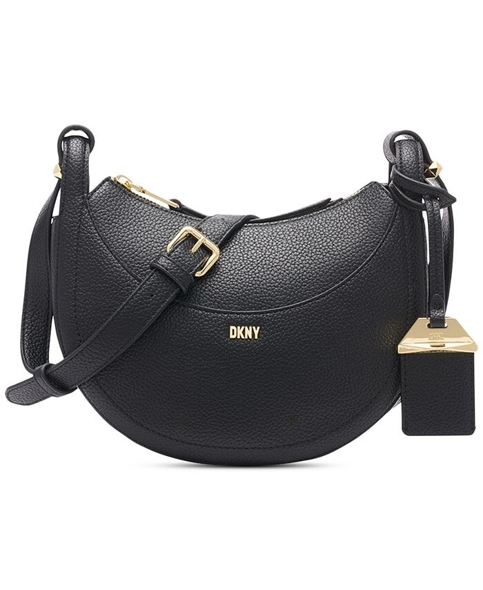 

Маленькая сумка через плечо Barbara в форме полумесяца DKNY, черный