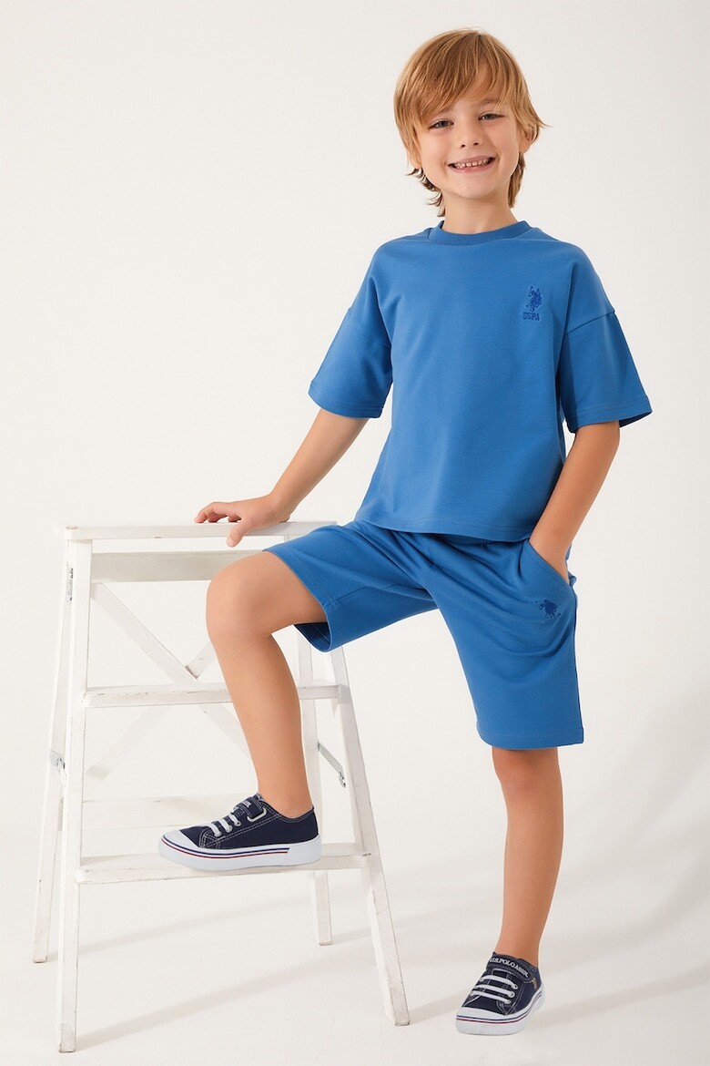

Футболка с заниженными рукавами и шорты U S Polo Assn , синий