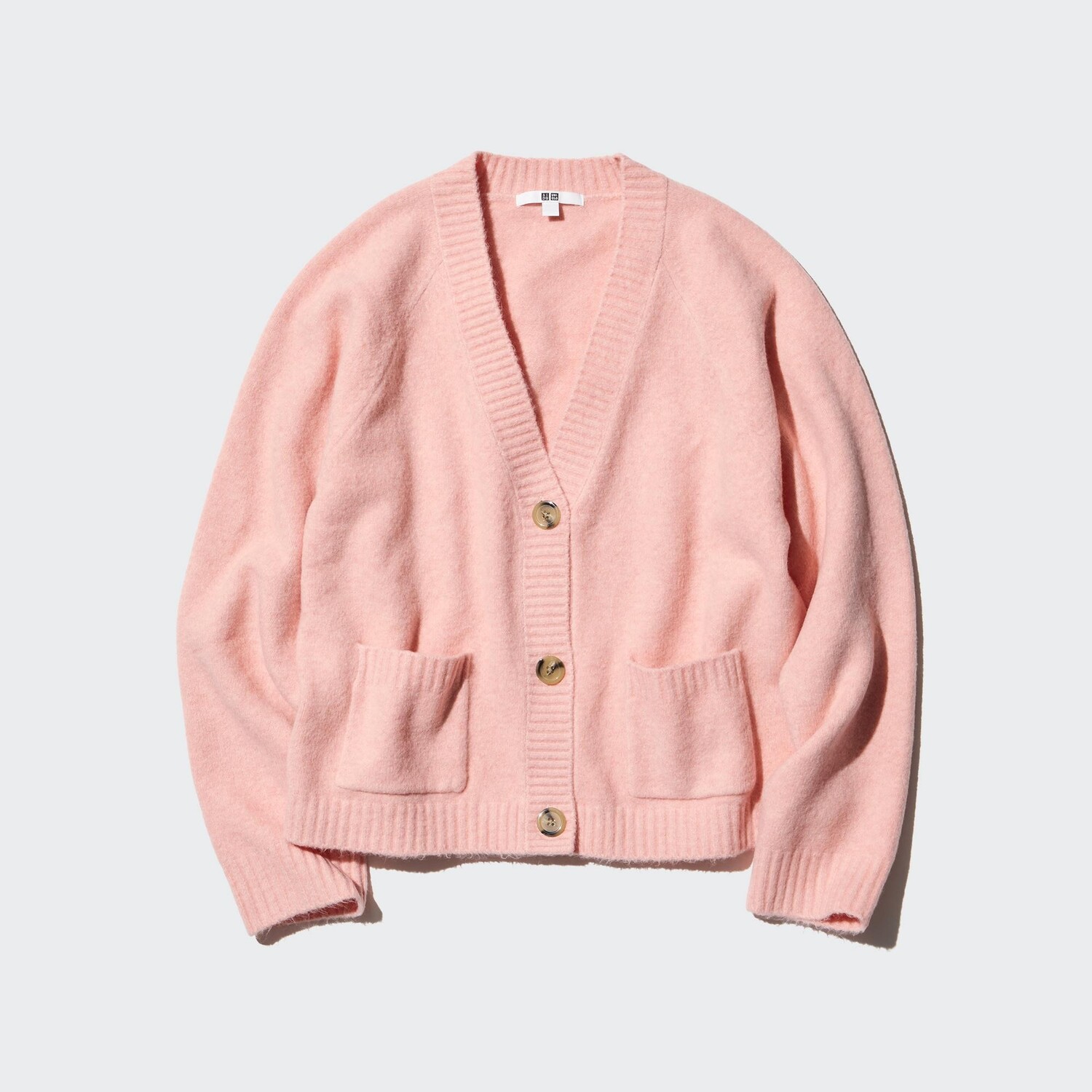 

Кардиган Uniqlo женский с длинными рукавами из легкой пряжи суфле, розовый