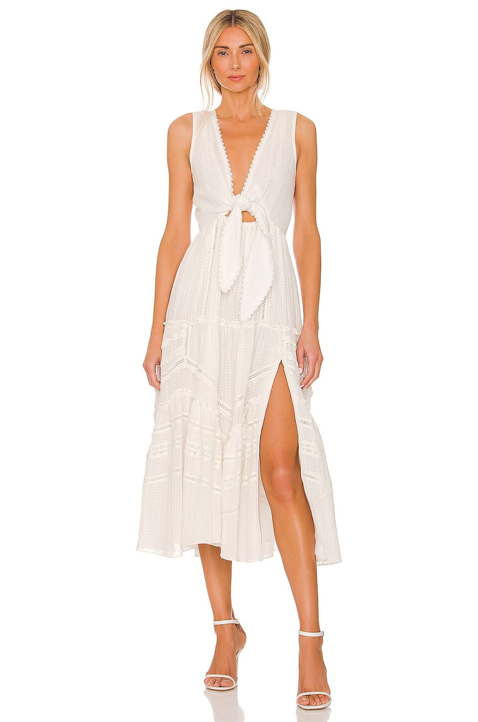 

Платье миди HEMANT AND NANDITA Midi Dress, цвет Cotton White