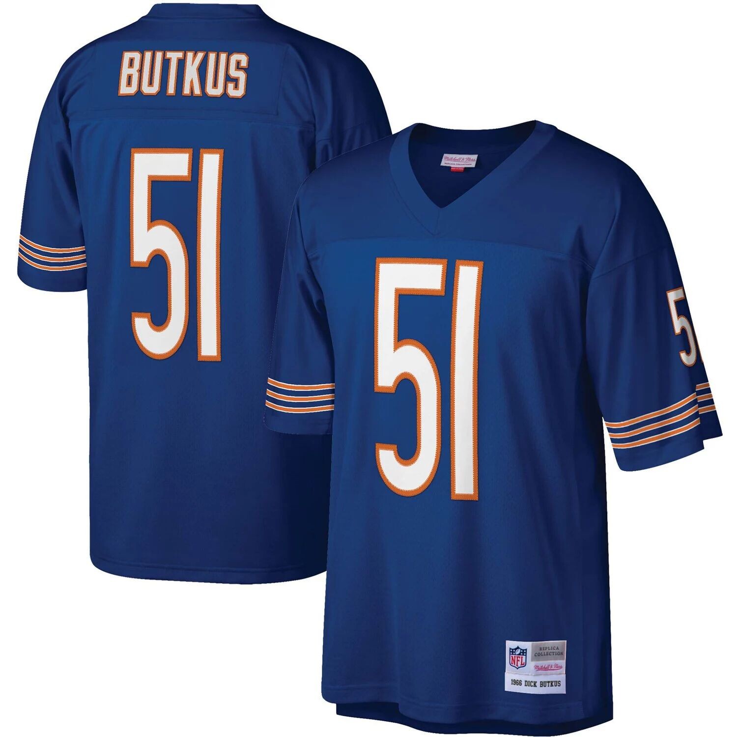 

Мужская футболка Mitchell & Ness Dick Butkus темно-синего цвета Chicago Bears Legacy Replica Джерси, Синий