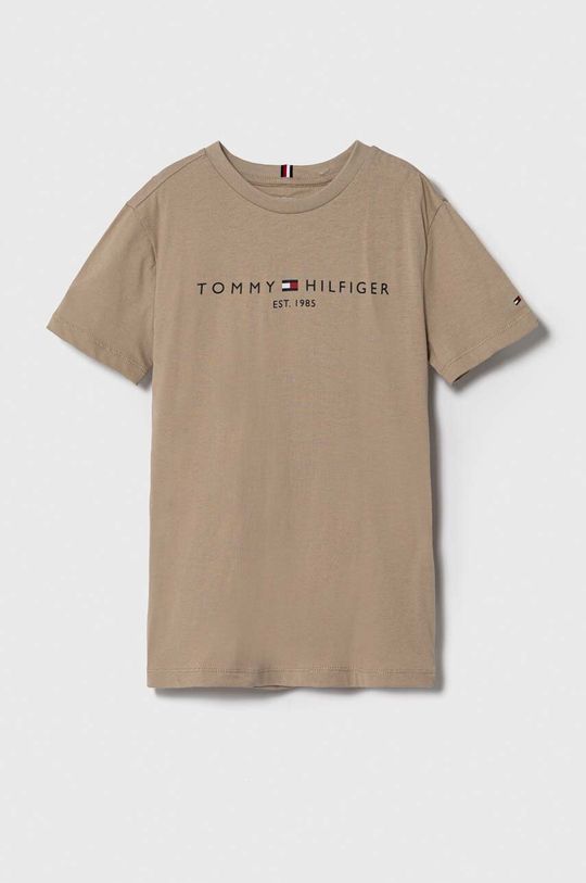 

Хлопковая футболка для детей Tommy Hilfiger, бежевый