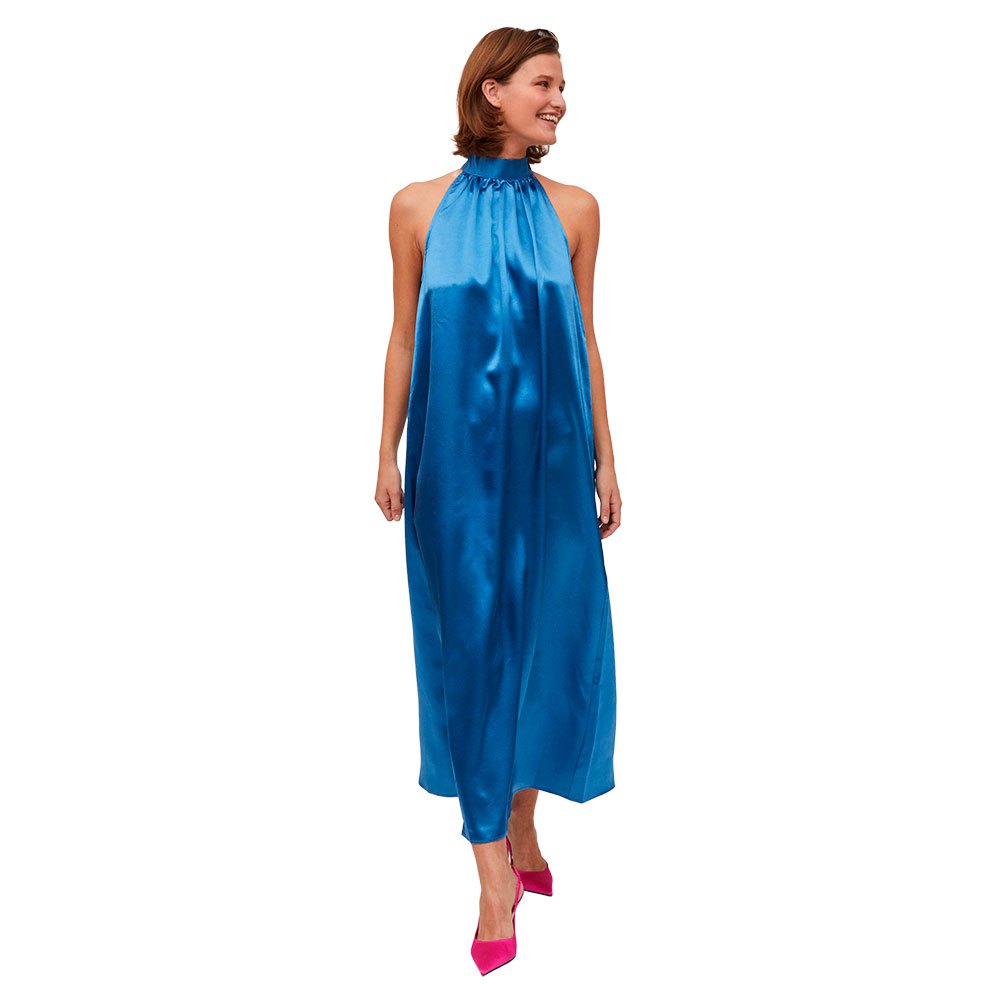 Длинное платье Vila Sittas Halter Sleveless, синий
