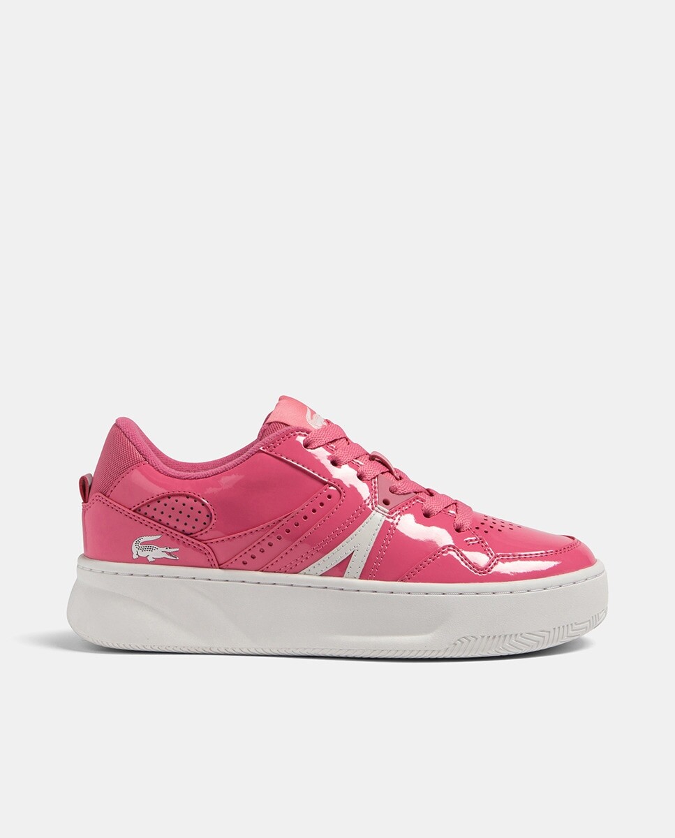 

L005 женские кожаные кроссовки Lacoste, розовый