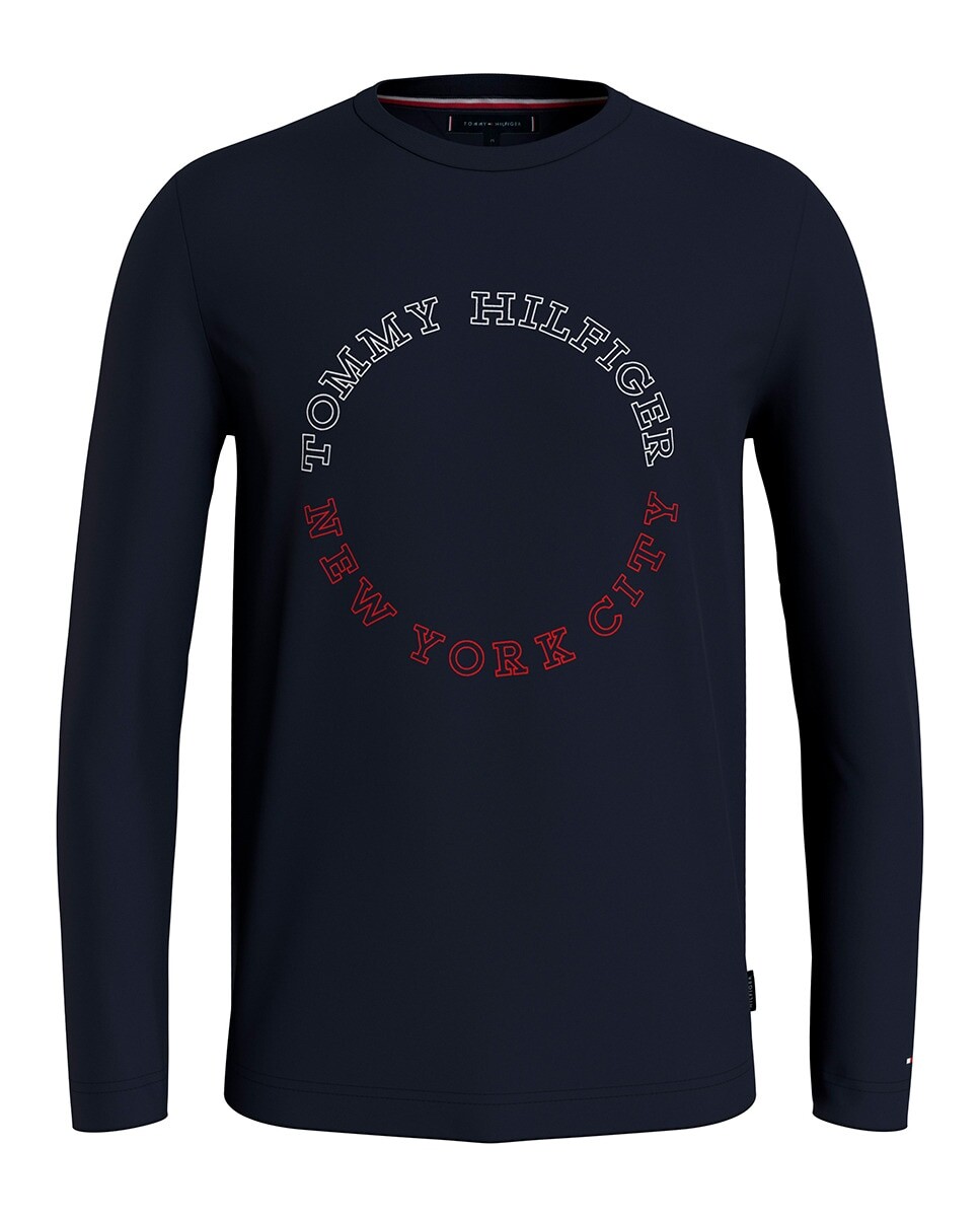 

Мужская футболка с длинными рукавами Tommy Hilfiger, темно-синий