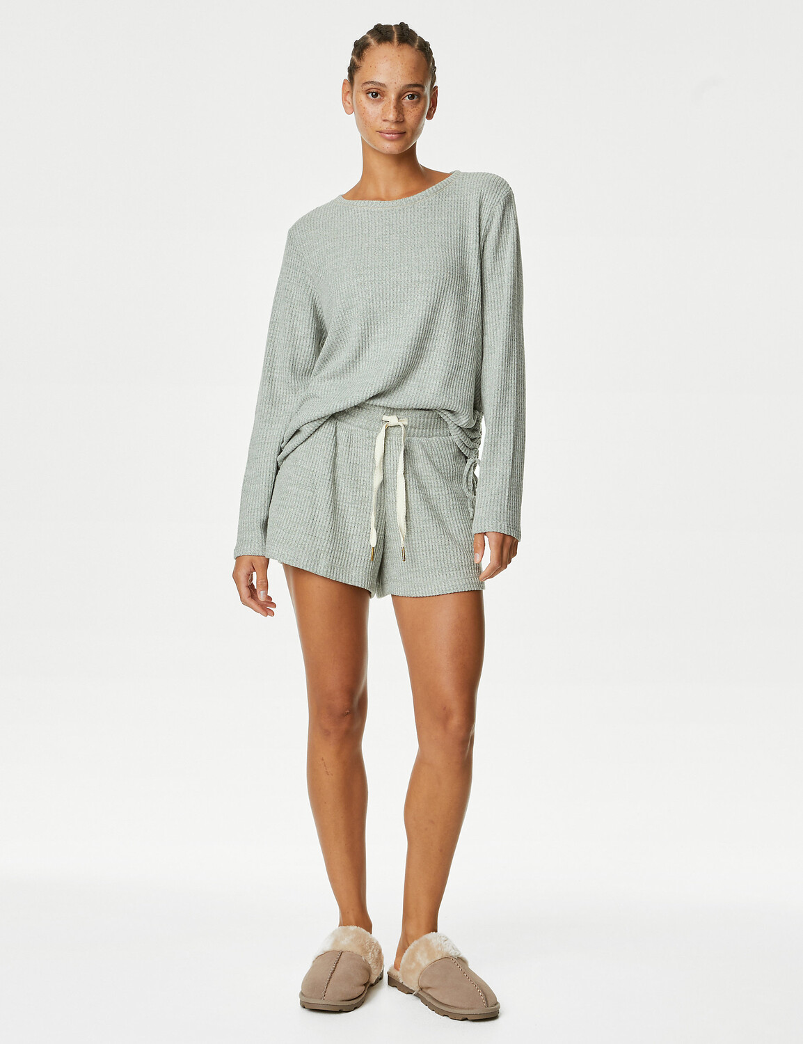 

Вафельные пижамные шорты Marks & Spencer