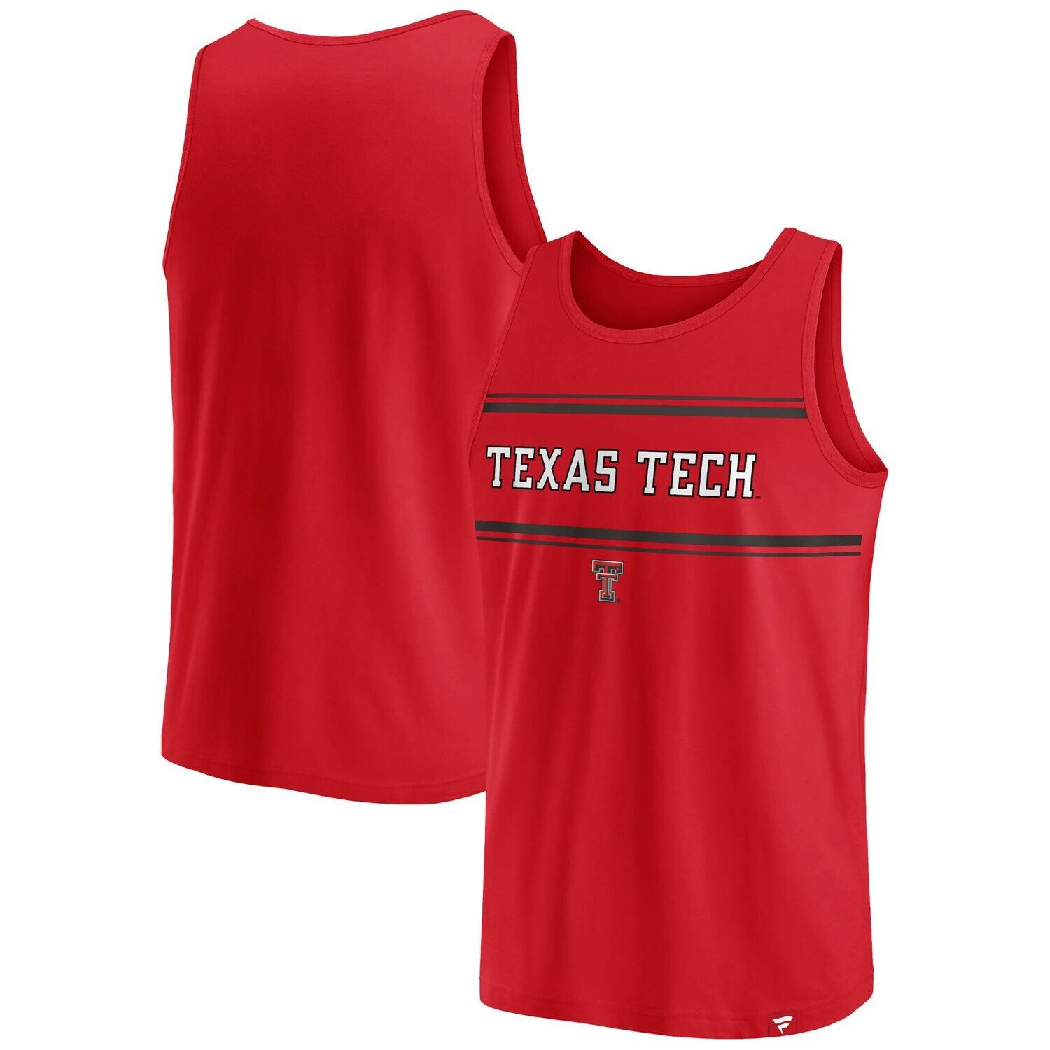 

Мужская красная майка с фирменным логотипом Texas Tech Red Raiders в полоску Fanatics, Красный