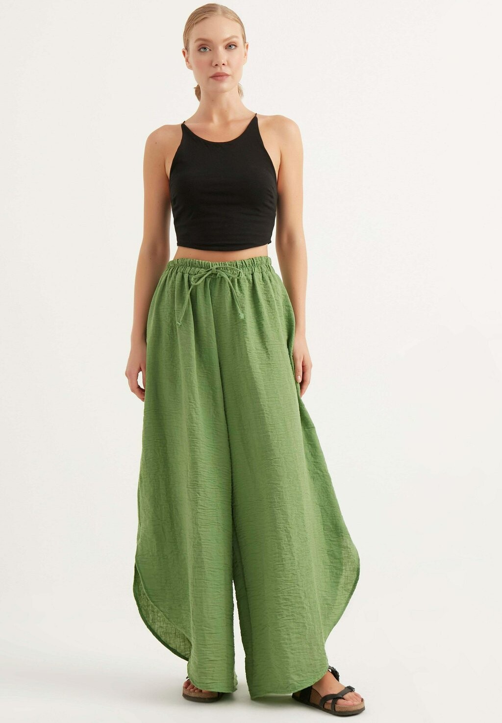 

Брюки Wide Leg With Side Slits Herita, зеленый