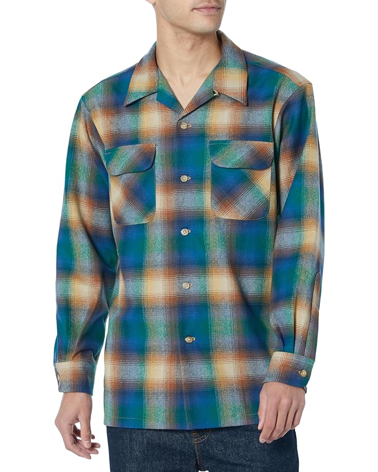 Рубашка Pendleton Board, цвет Blue/Brown Multi Ombre