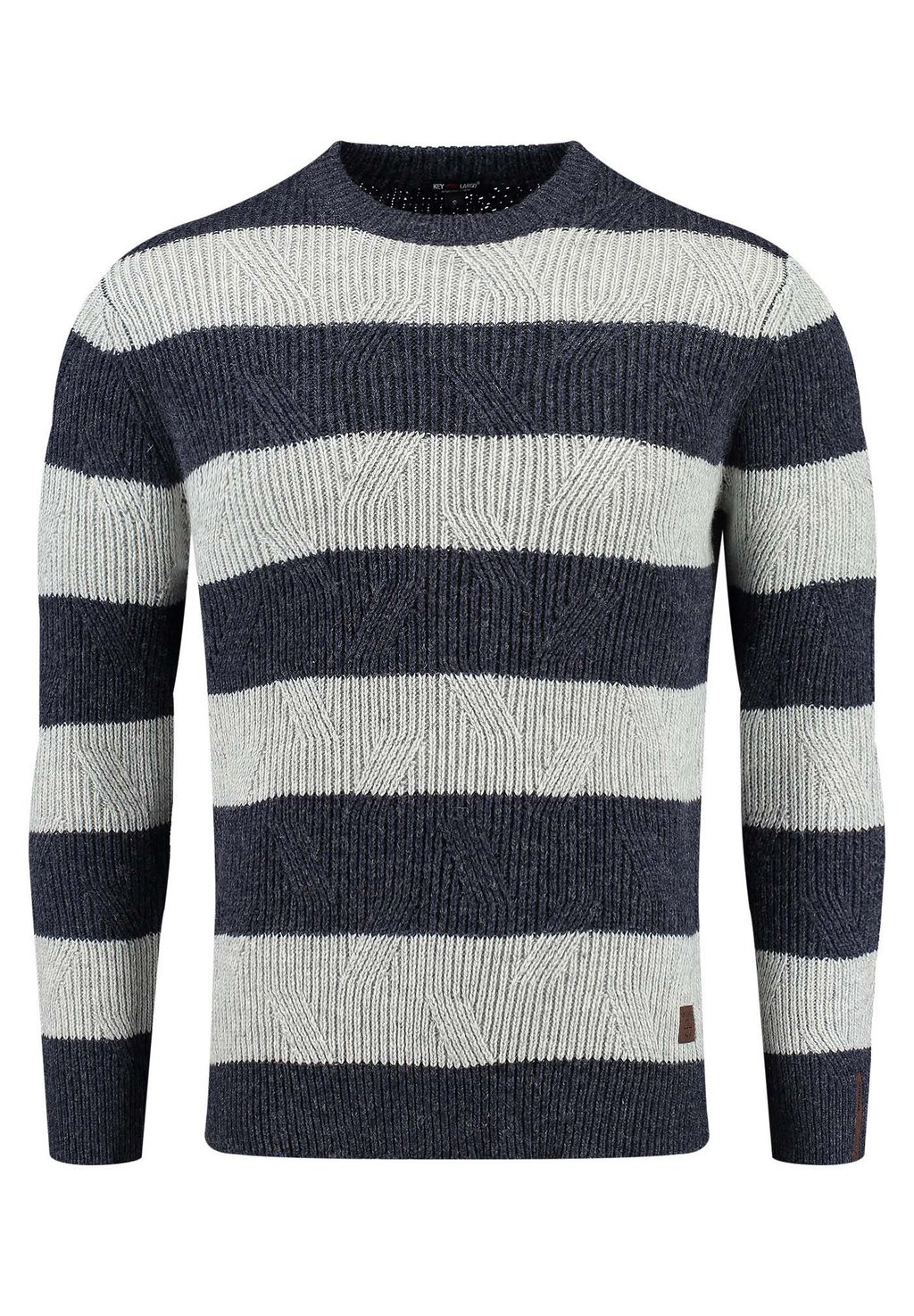 Вязаный свитер MST HARRY Key Largo, цвет navy-silver