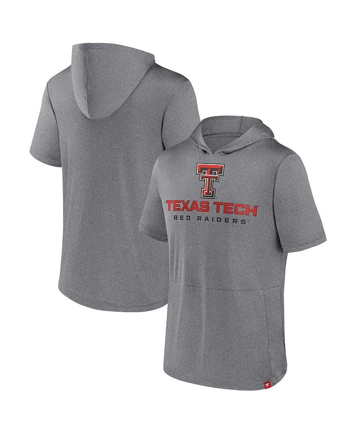 

Мужская футболка с капюшоном с логотипом Heather Grey Texas Tech Red Raiders Modern Stack Fanatics, серый