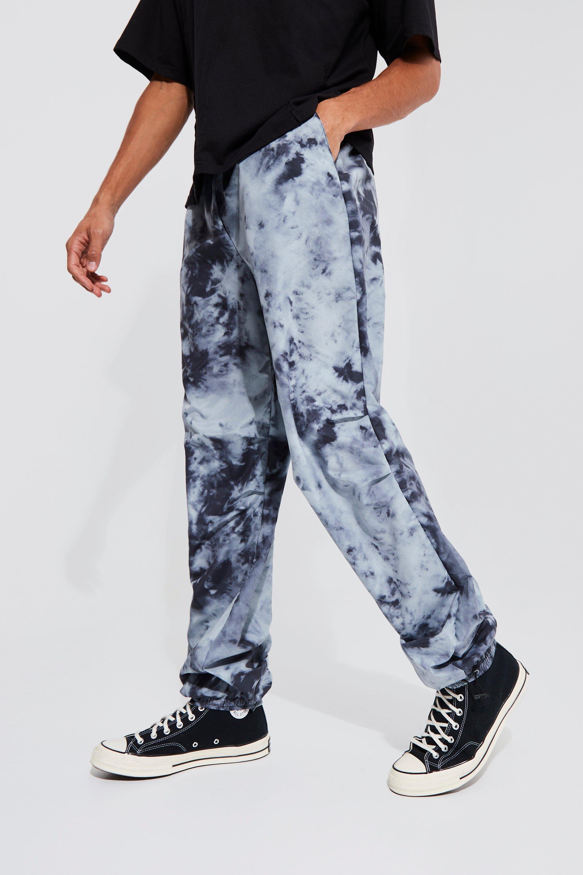 Брюки tall baggy tie dye parachute Boohoo, серый брюки river island petite baggy low rise parachute белый