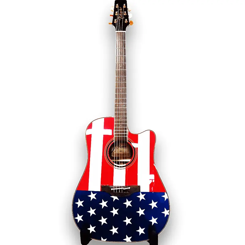 

Акустическая гитара TAKAMINE P4DC MODIFIED - STARS AND STRIPES W/CASE