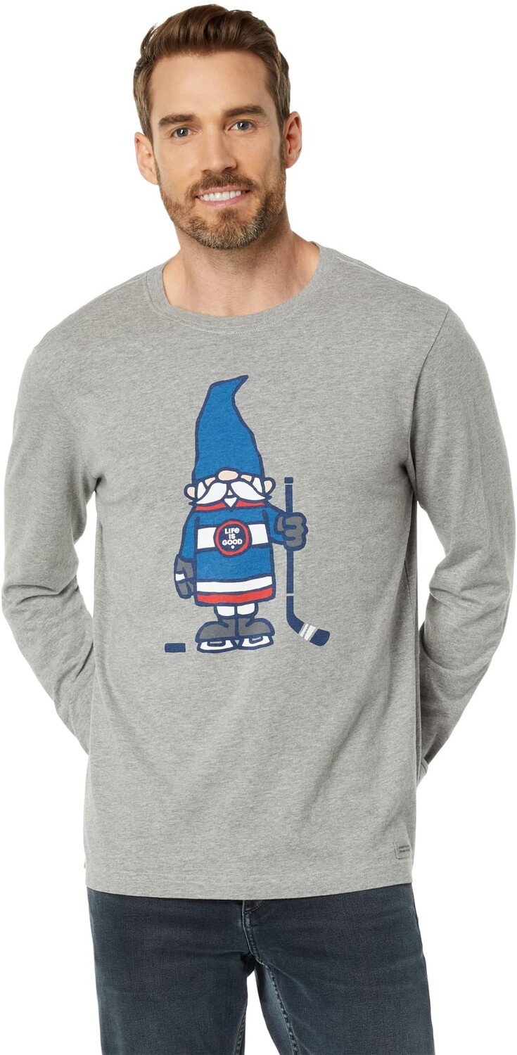 

Хоккейный Gnome Long Sleeve Crusher Life is Good, цвет Heather Gray