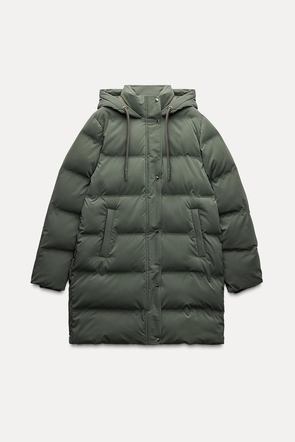 

Куртка-анорак с капюшоном, ветрозащитная ZARA, хаки