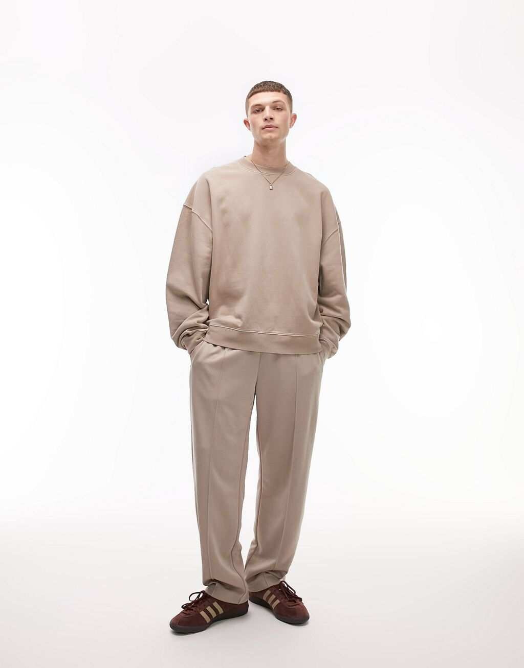 

Толстовка оверсайз Topman из мытого камня