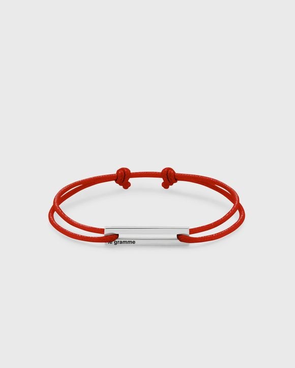 

Браслет Le Gramme 1.7G-Polished Sterling Silver-Red Cord-Bracelet, красный