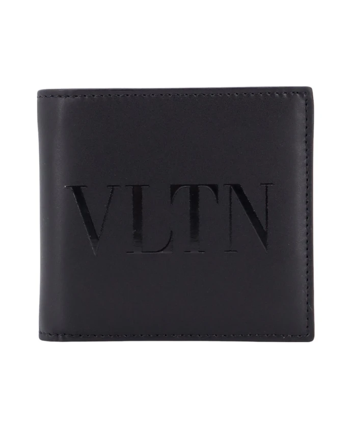 

Кожаный кошелек с vltn принтом Valentino Garavani, черный