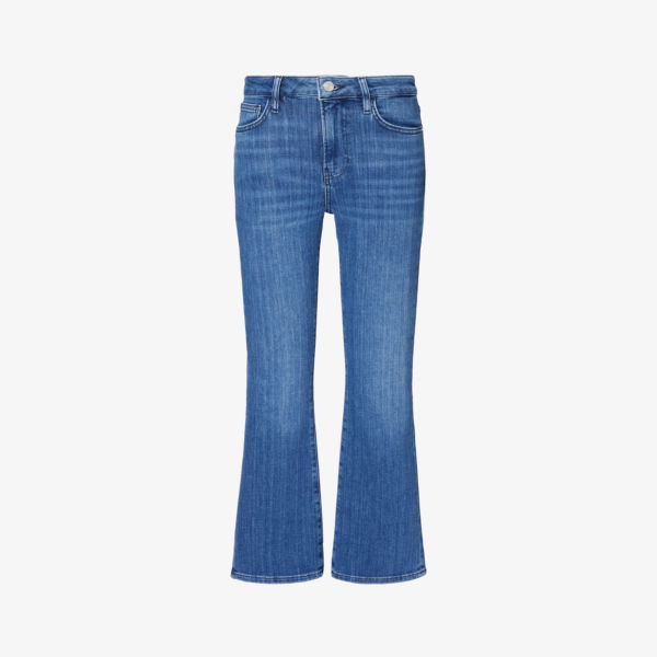 Расклешенные джинсы le crop mini boot из эластичного денима со средней посадкой Frame, цвет temple