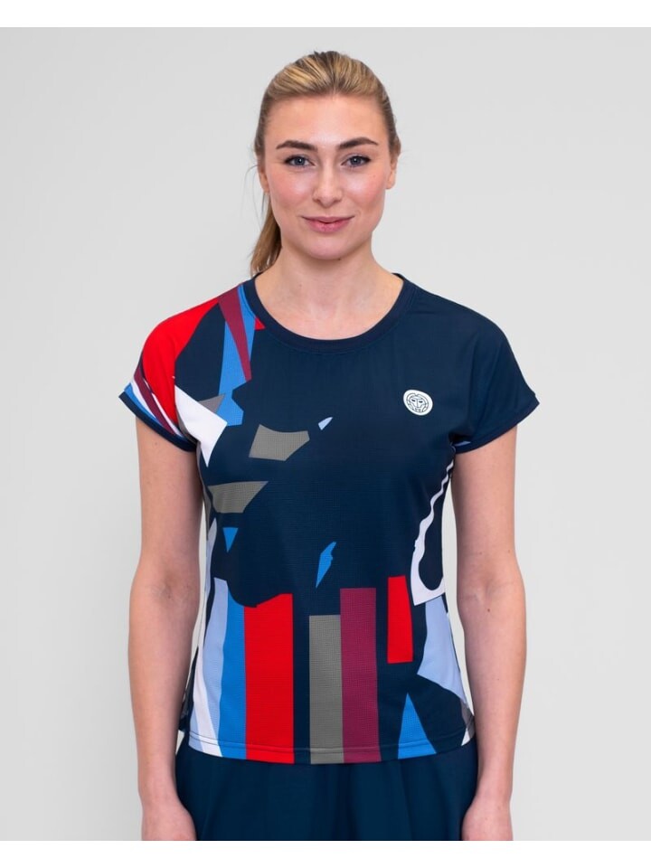 

Футболка BIDI BADU New York 2024 Capsleeve, цвет dunkelblau/rot/blau