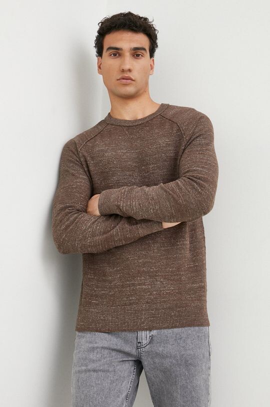

Хлопковый свитер Gap, коричневый
