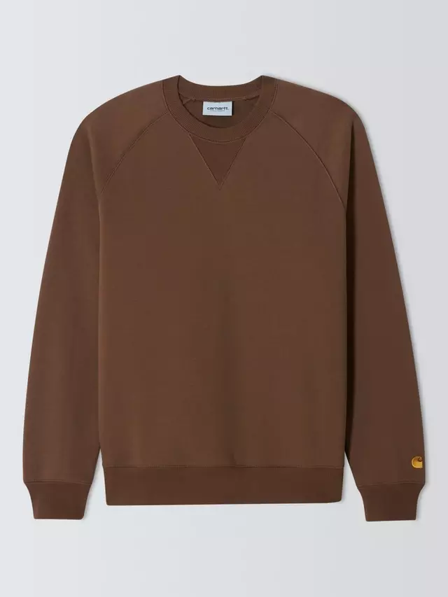 

Толстовка Carhartt WIP Chase, цвет chocolate/gold