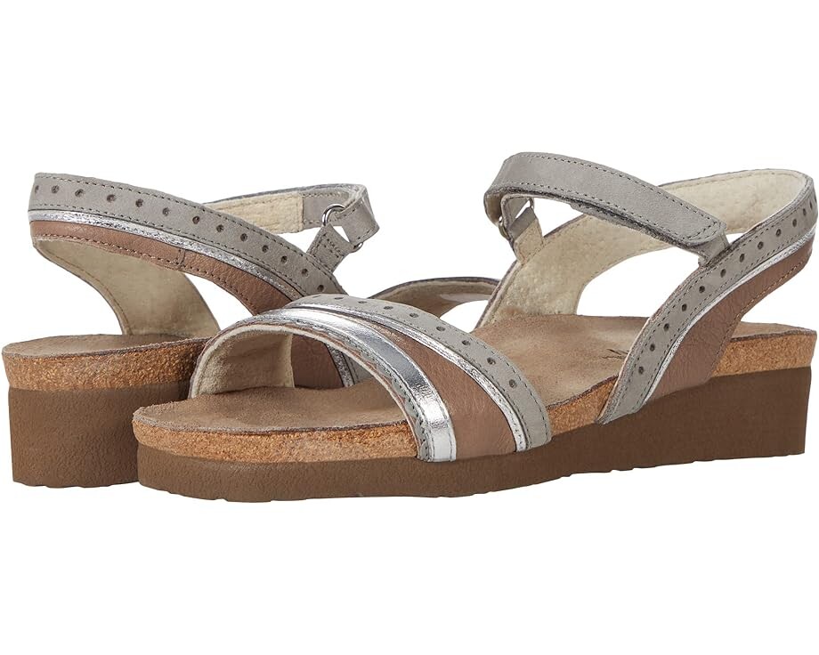 

Сандалии Naot Beverly, цвет Soft Stone/Gray/Silver Leather Combo