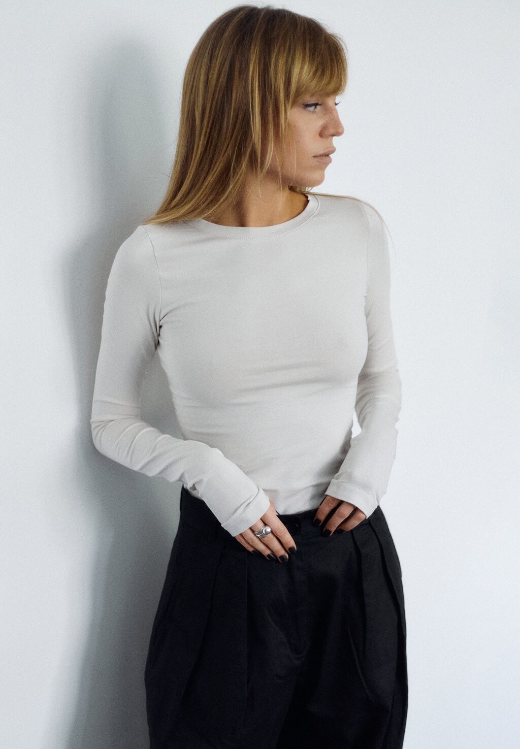 

Блузка с длинными рукавами SLIM FIT MUUV.APPAREL, бежевый