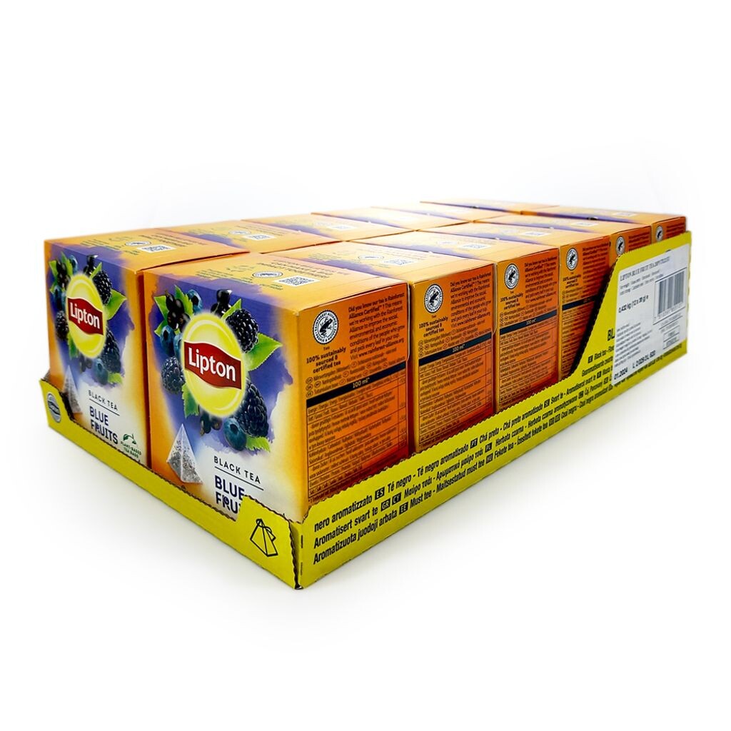 

Черный чай Lipton Blue Fruits, 20 упаковок по 12 штук