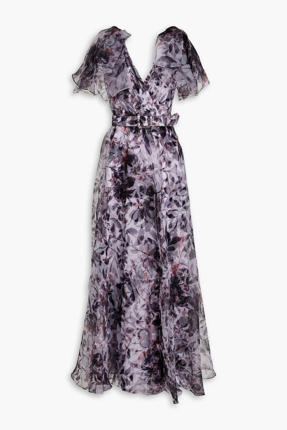 

Платье из органзы с запахом и цветочным принтом BADGLEY MISCHKA, сиреневый, Фиолетовый