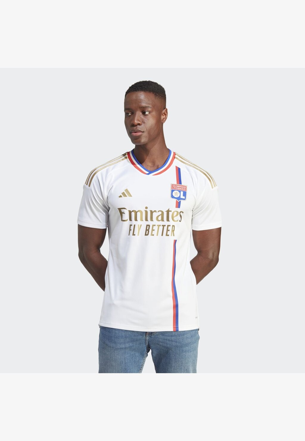 

Футболка с принтом Olympique Lyon Home Adidas, белый